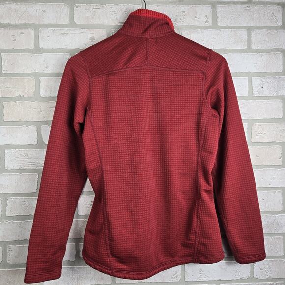 Patagonia R1 Polartec Full Zip Waffle Sweater Red Womens Size Medium. Flaws! - Picture 10 of 10